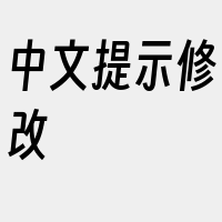 中文提示修改