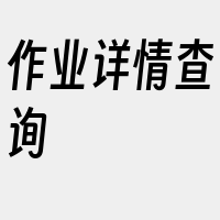 作业详情查询