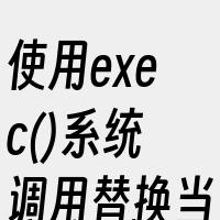 使用exec()系统调用替换当前进程映像