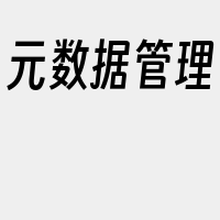 元数据管理