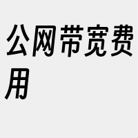 公网带宽费用