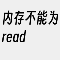 内存不能为read