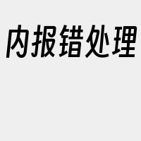 内报错处理