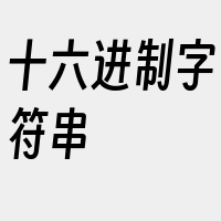 十六进制字符串