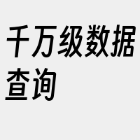 千万级数据查询