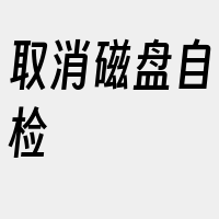 取消磁盘自检