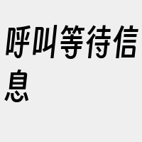 呼叫等待信息