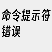 命令提示符错误