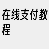 在线支付教程