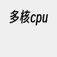 多核cpu