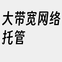 大带宽网络托管