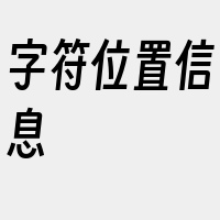 字符位置信息