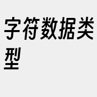 字符数据类型