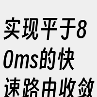 实现平于80ms的快速路由收敛