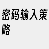 密码输入策略