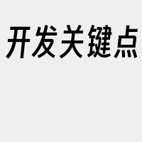 开发关键点