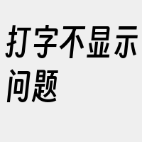 打字不显示问题