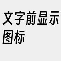 文字前显示图标