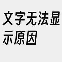 文字无法显示原因