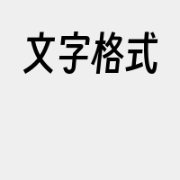 文字格式