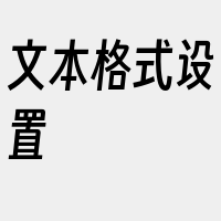 文本格式设置