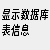 显示数据库表信息