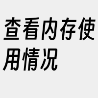 查看内存使用情况