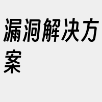 漏洞解决方案