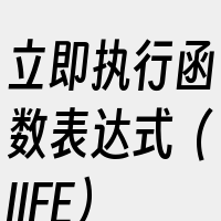 立即执行函数表达式（IIFE）