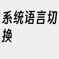 系统语言切换