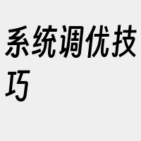 系统调优技巧