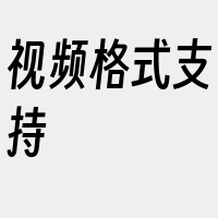 视频格式支持