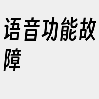 语音功能故障