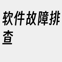 软件故障排查