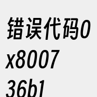 错误代码0x800736b1