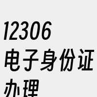 12306电子身份证办理