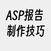 ASP报告制作技巧