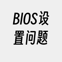 BIOS设置问题