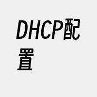 DHCP配置