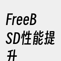 FreeBSD性能提升