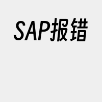 SAP报错