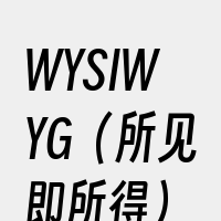 WYSIWYG（所见即所得）