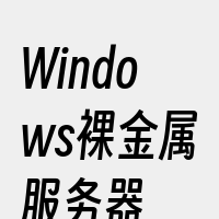 Windows裸金属服务器