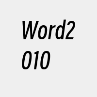 Word2010