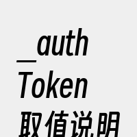 _authToken取值说明