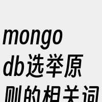 mongodb选举原则的相关词有