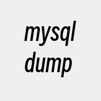 mysqldump